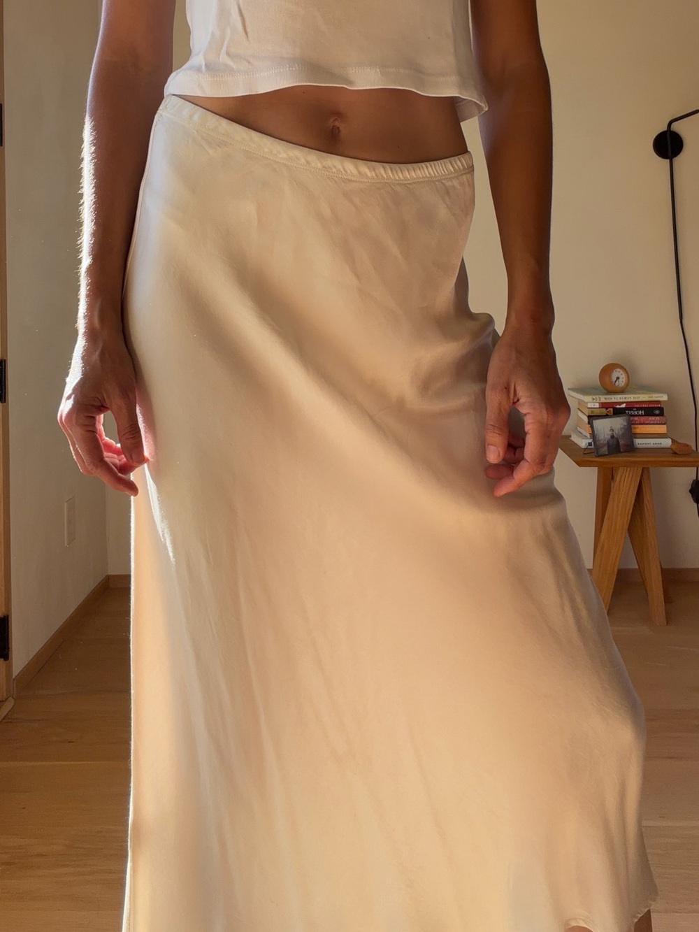 Michael Stars Cream Midi Slip Skirt - Picture 5 of 6